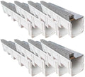 Slot Channel Drain with Stainless Steel Drain Grate Heavy Duty Durable Hidden by Unknown