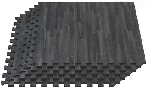 Forest Floor 3/8 Inch Thick Printed Foam Tiles, Premium Wood Grain Interlocking by WeSellMats