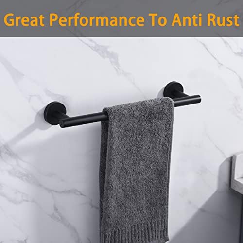Nolimas Matte Black Bath Hand Towel Bar Single Bars Towel Rack Rod Classic Wall - Image 5