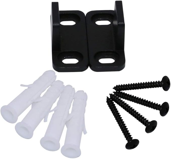 JUBEST Black Aluminum Floor Guide, Floor Mounted Sliding Barn Door Hardware - Image 7