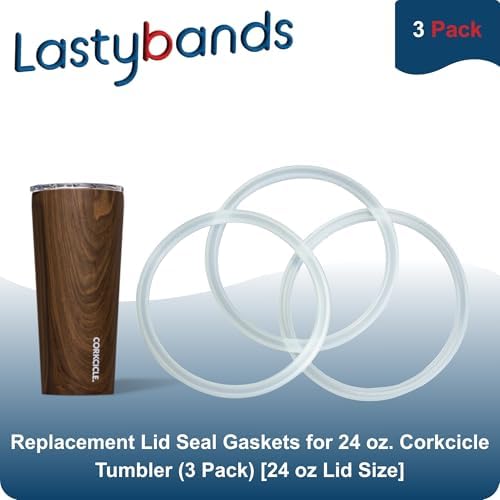 Lid Seals replacement for Corkcicle 24 Ounce Tumbler Lid, 3 Pack - Image 2