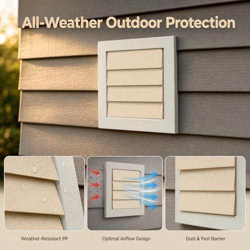 4x Dryer Air Exhaust Vent Cover Panel, Dryer Vent Cover Flaps, Heavy Duty - Image 4