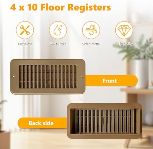 5 Pack Floor Vent Covers, Floor Register 4x10, Adjustable Plastic Vent Covers - Image 6