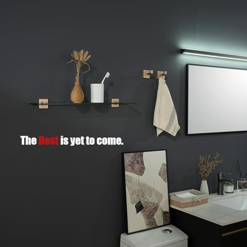 JQK Bathroom Glass Shelf, Floating Tempered Glass Shower Storage 24 by 5 inches - Image 4