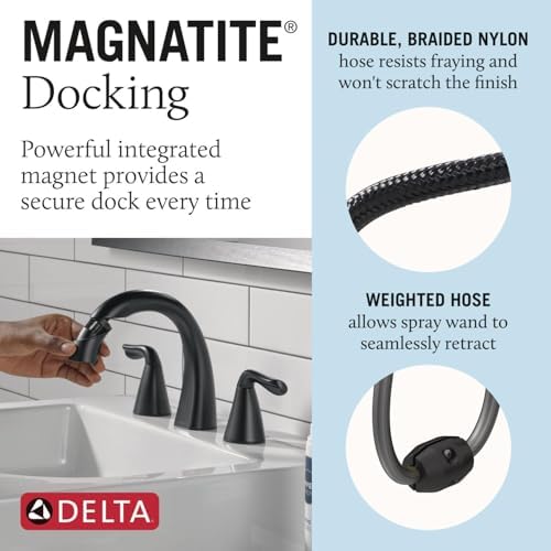 Delta Arvo Matte Black Bathroom Faucet - Image 3
