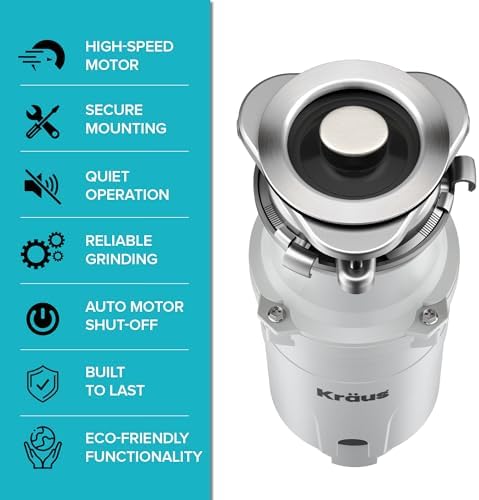 KRAUS WasteGuard 1/3 HP Continuous Feed Garbage Disposal - Image 2