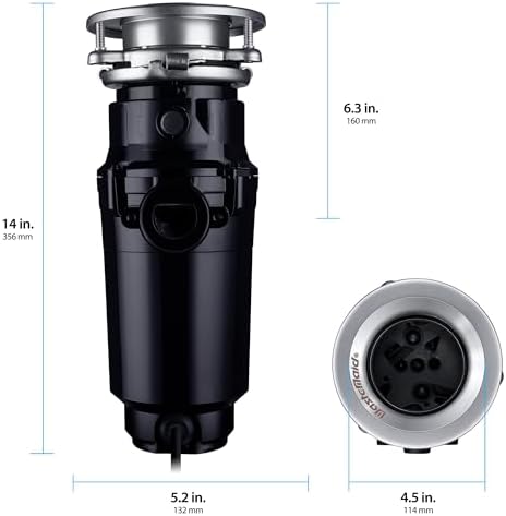 Waste Maid Garbage Disposal, Continuous Feed, 3/4 HP Slim Line - Image 4