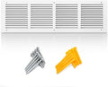 24" W x 6" H Steel Return Air Grille | HVAC White Rust-Resistant Vent Cover by Unknown
