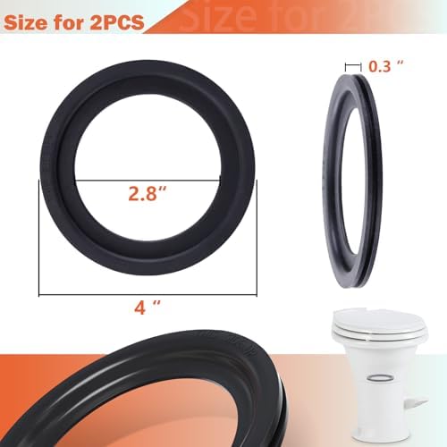 RV Toilet Seal for Dometics 300 310 320, Rubber Flush Ball Gasket, 2 Pack - Image 6