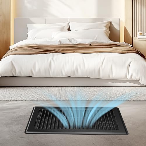 Floor Register Fits 6x12 or 12x6 Duct Opening, 4 Pack Black Floor Vents - Image 6