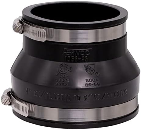 Fernco 1056-43 4-in.x 3-in. PVC Flexible Reducer Pipe Coupling - Image 2