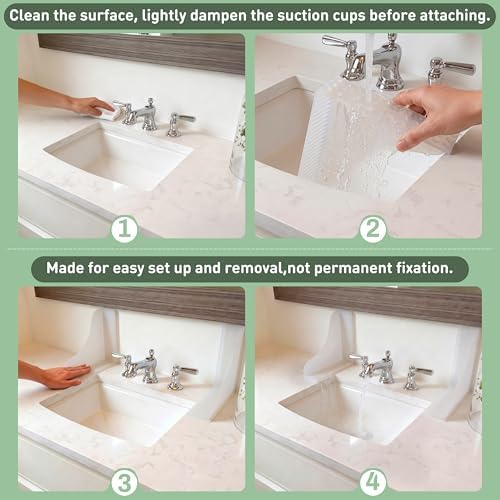 Roslim No-Adhesive 2-Pack All-Silicone Shower Splash Guard - Image 5