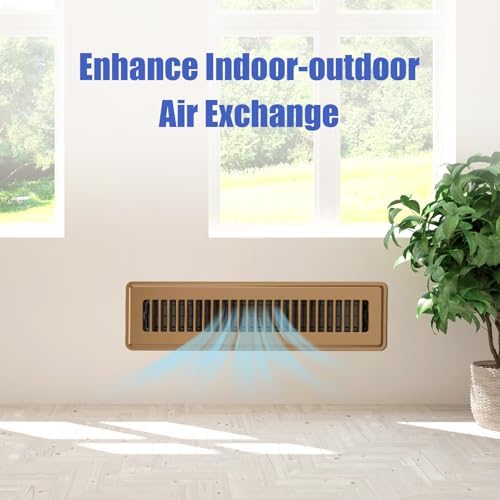 2x14 Floor Register, 2 Pack Brown Floor Vent Covers - Image 4