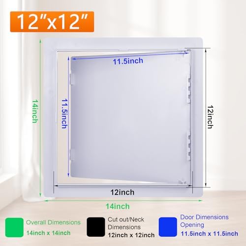Suteck Plastic Access Panel for Drywall & Ceiling 12 x 12 Inch - Image 2