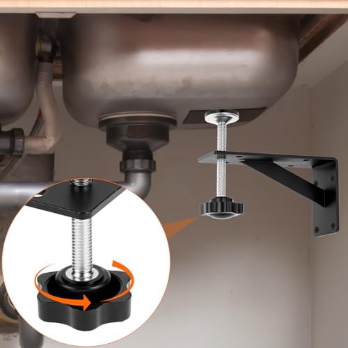 QWORK Undermount Sink Bracket, 4 Pack Sink Support Repair Kit - Image 4