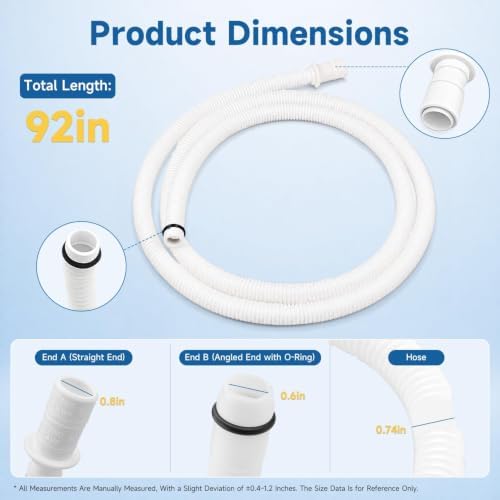 7.6 Ft Dishwasher Drain Loop Extension Hose Replace#: 00744881, Compatible - Image 2