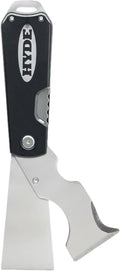 Hyde Dual Blade Folding Painter's Tool 5-In-1 Stainless Steel Folds Closed by Hyde