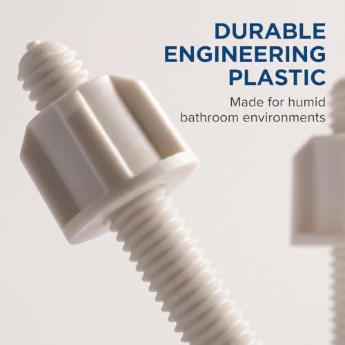 2Pcs White Plastic Toilet Seat Screws and Nuts - Image 6