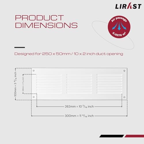 10x2 Vent Cover with Built-in Screen - Image 6