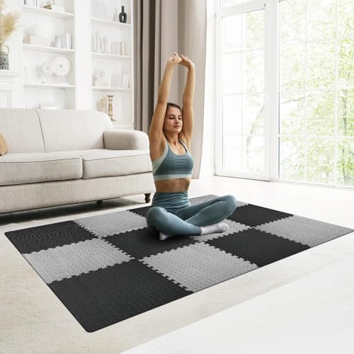 GWT Interlocking EVA Foam Floor Tiles 24x24 Inch 0.4 Inch Thick Gym Flooring - Image 5