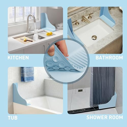 No-Adhesive 2-Pack All-Silicone Shower Splash Guard - Image 6