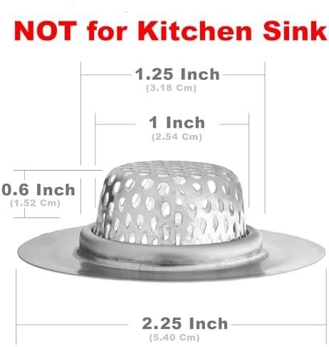 2 Pack - 2.25" Top / 1" Basket- Sink Strainer Bathroom, RV and Lavatory Sink - Image 2
