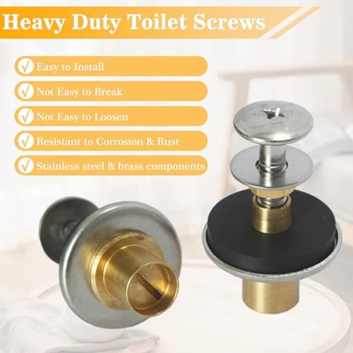 TS810DV3 Toilet Tank to Bowl Mounting Hardware Screws, 2 Pack Stainless Steel - Image 3