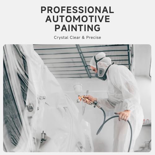 Pre-Taped Masking Film, Transparent Paint Protection Plastic Sheeting - Image 4