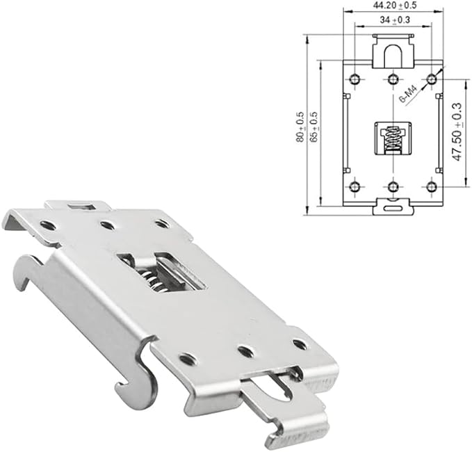 ZYAMY 2PCS Rail Mounting Bracket Metal 35mm DIN Electrical Rail Fixing Clip - Image 2