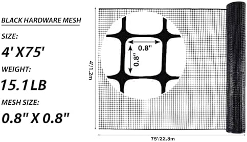 PotatoLife Black Plastic Garden Fence, Hardware Mesh - Image 4
