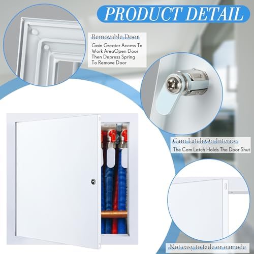 Gisafai Aluminum Access Panel for Drywall, 8 x 8 Inch - Image 5