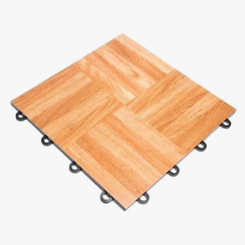 Flooring Inc's 3/8" Thick Interlocking Lightweight Plastic Practice Dance Floor - Image 4
