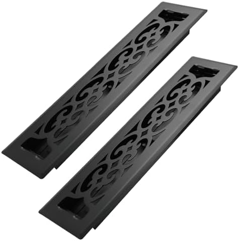 Howeall 2x12 Inches 2 Pack Heavy Duty Walkable Floor Register Easy Adjust Air by Howeall