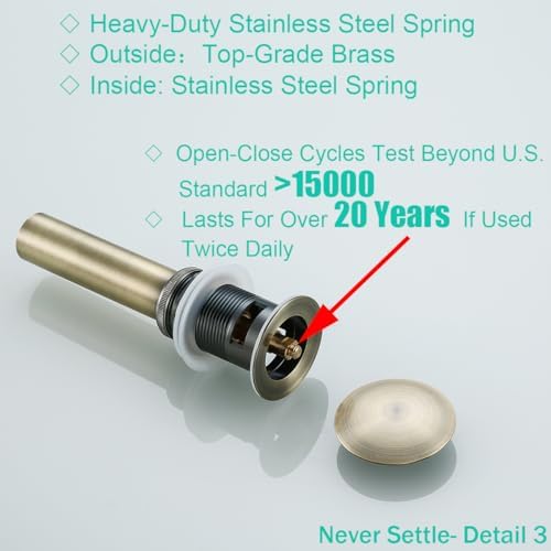 RANDOM Bathroom Vessel Sink Pop Up Drain Stopper - Image 5