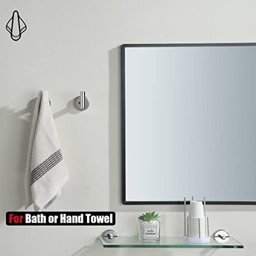JQK Chrome Bathroom Towel Hook, 304 Stainless Steel Coat Robe Clothes Hook - Image 4