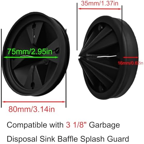 3 1/8" Garbage Disposal Splash Guardl, QCB-AM Sink Baffle Replacement - Image 2