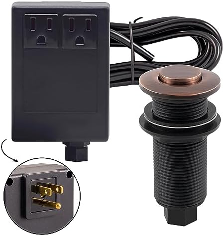 Westbrass ASB-2B3-11 Sink Top Waste Disposal Air Switch and Dual Outlet Control by Westbrass
