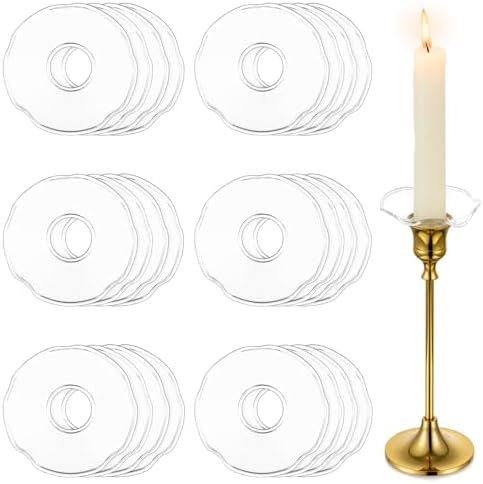 Hewory Glass Bobeches for Candlesticks by Hewory