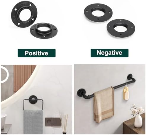 Industrial Pipe Floor Flange, Heavy Duty Malleable Iron Pipe Fittings, Wall - Image 3
