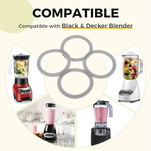Replacement for Black Decker Blender Gasket Rubber Sealing O-Ring 4Pcs - Image 5