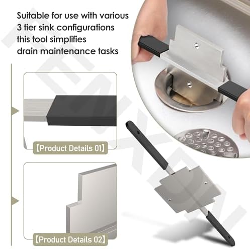 Waste Drain Tool for 3 Tier Commercial Sinks - Image 3