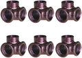 1/2" 3-WAY ELBOW Industrial Threaded Black Iron Pipe Fittings; Hammered Bronze by PRIMPIPEWORKS