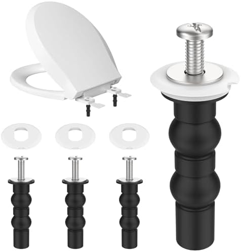 4Pcs Toilet Seat Screws Replacement, Stainless Steel Top Mount Hinges by Unknown