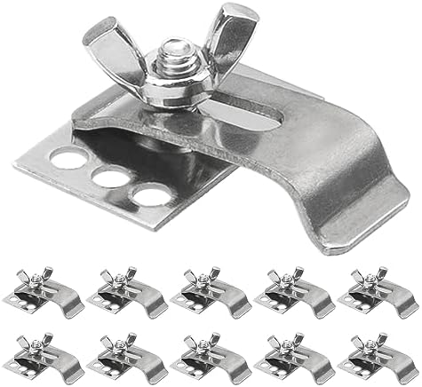 10Pcs 304 Stainless Steel Heavy Duty Sink Clips Kit, Kitchen Bathroom Epoxy by Rrina