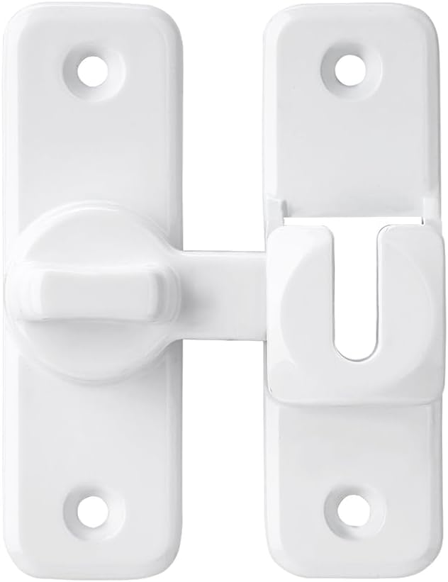 4 Pcs White 90/180 Degree Flip Latch, Zinc Alloy Barn Door Latch | Right Angle - Image 7