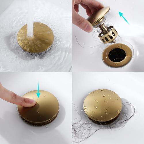 KAIYING Pop Up Drain Without Overflow, Bathroom Vessel Sink Drain - Image 2
