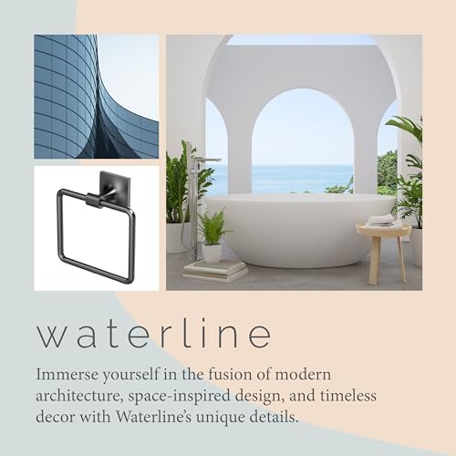 Gatco 5582MX Waterline Towel Ring | Modern Hand Towel Holder - Image 4
