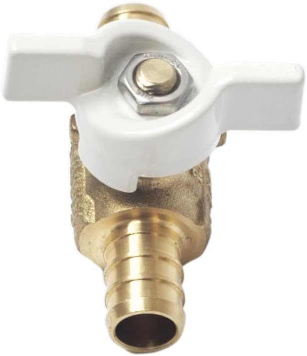 1/2-in Brass Pex Ball Valve, 1/4 Turn Shut Off Valve - Image 6