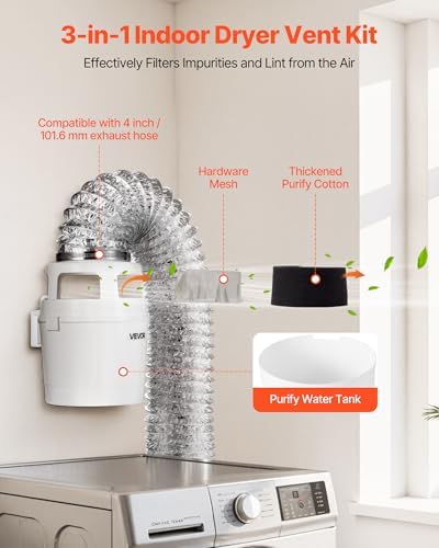 VEVOR 3-in-1 Indoor Dryer Vent Kit, - Image 2