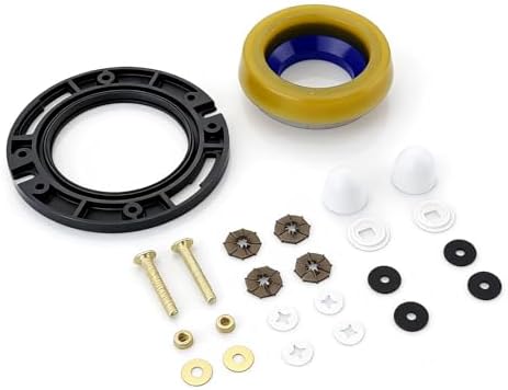 Toilet Flange with Wax Ring for Toilets Replacement Kit Includes Bolts PVC - Image 3